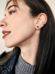 Black hearts earrings