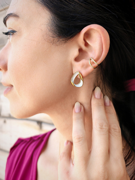 Pure White stainless steel earrings