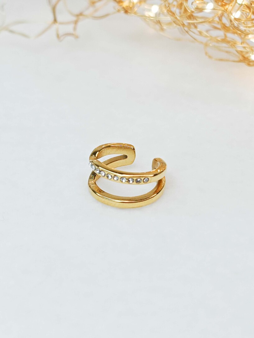 Sparkle gold ear cuff