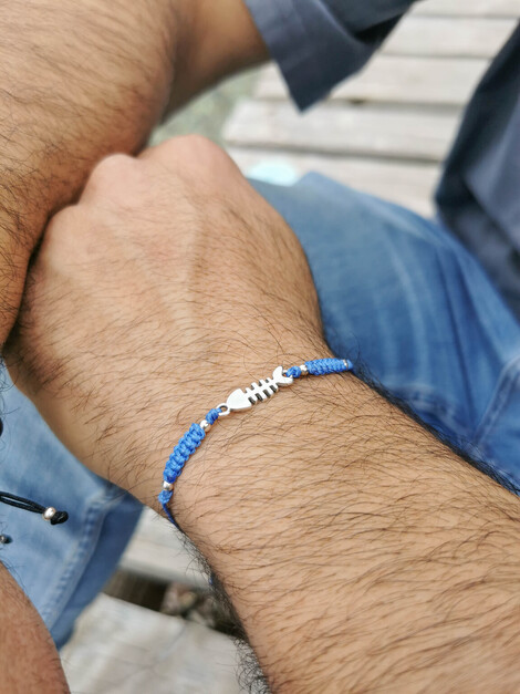 Fishbone men bracelet