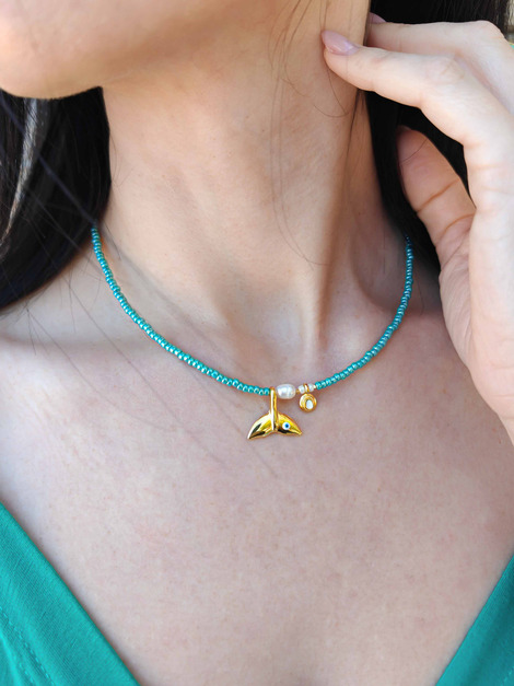 Aqua necklace