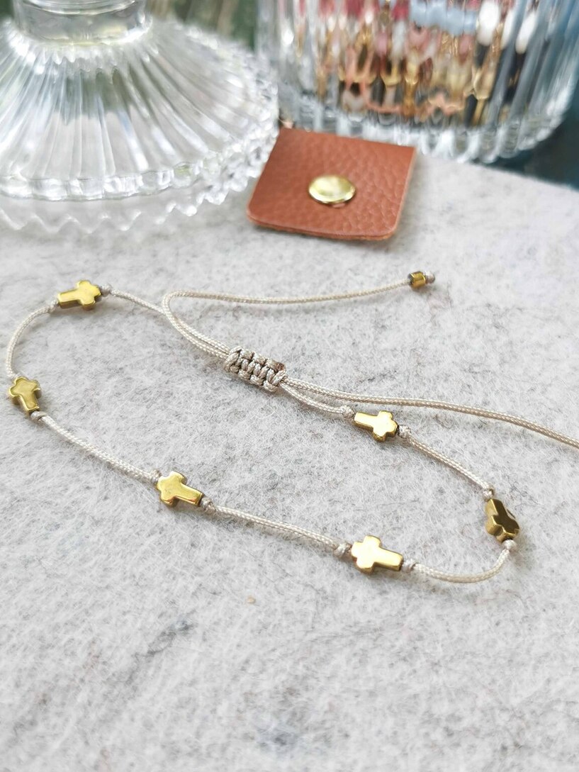 Cross Hematite bracelet