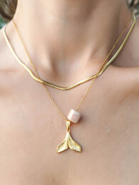 Cube mermaid necklace