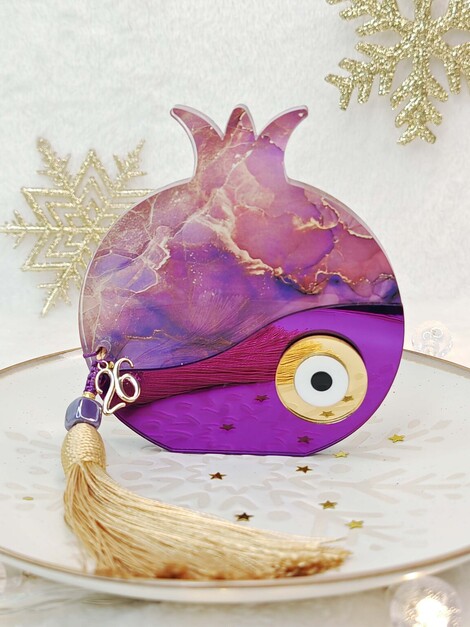 Marble Pomegranate Charm