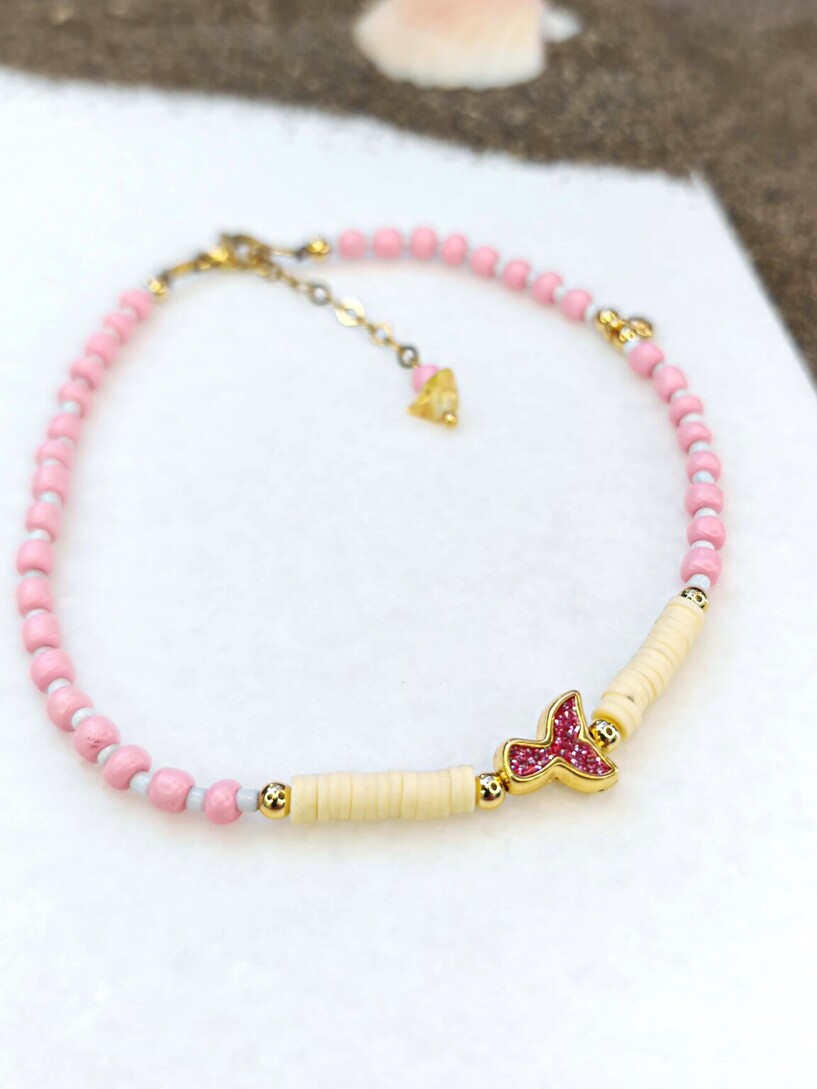 Pink candy anklet 