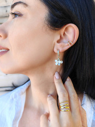 Spring stainless steel earrings