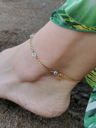 Amorgos stainless steel anklet