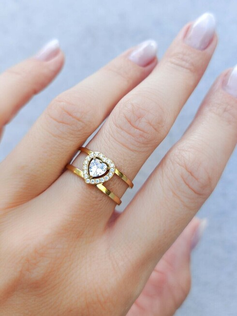 Love me stainless steel ring