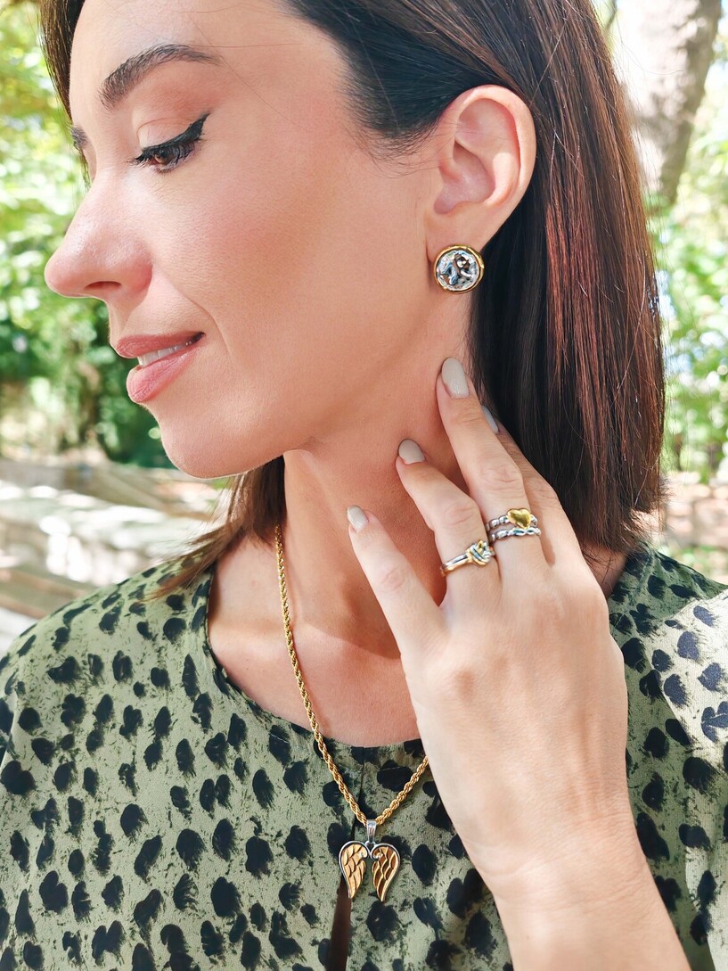 Vinyl earrings 