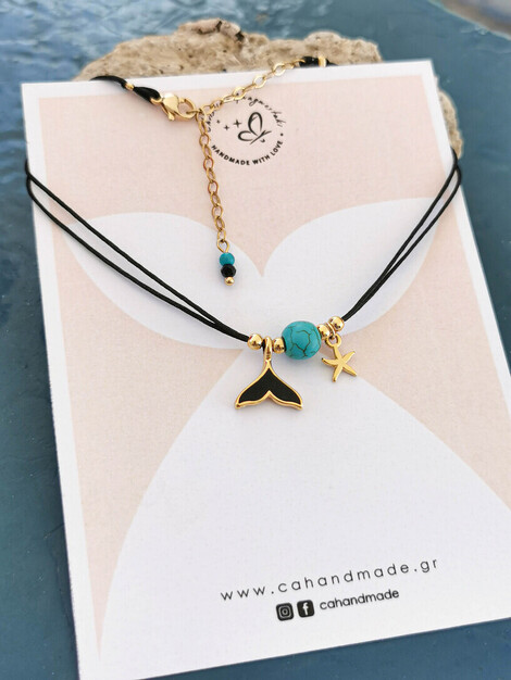 Black mermaid anklet