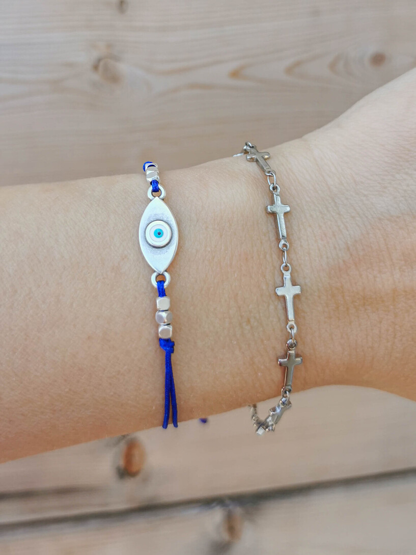 Cross stainless steel bracelet