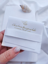 White Velvet pouch