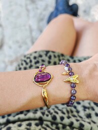 Amethyst love bracelet