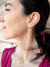Pure White stainless steel earrings