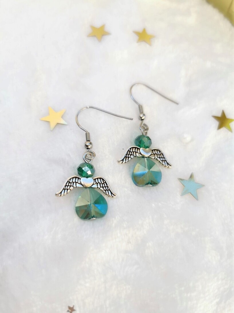 Αγγεlucky green earrings