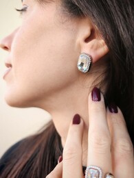 Night stainless steel earrings