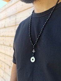Compass men rosario necklace