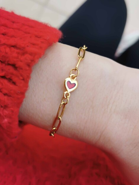 Chain heart bracelet