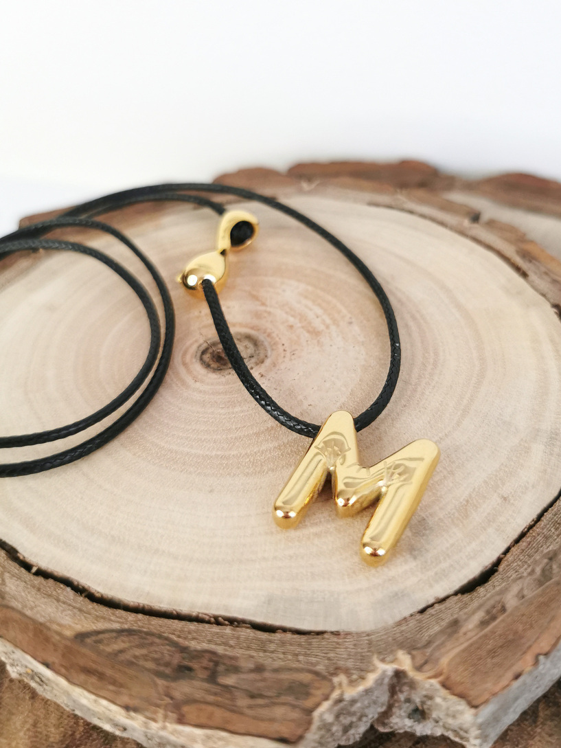 Balloon monogram necklace