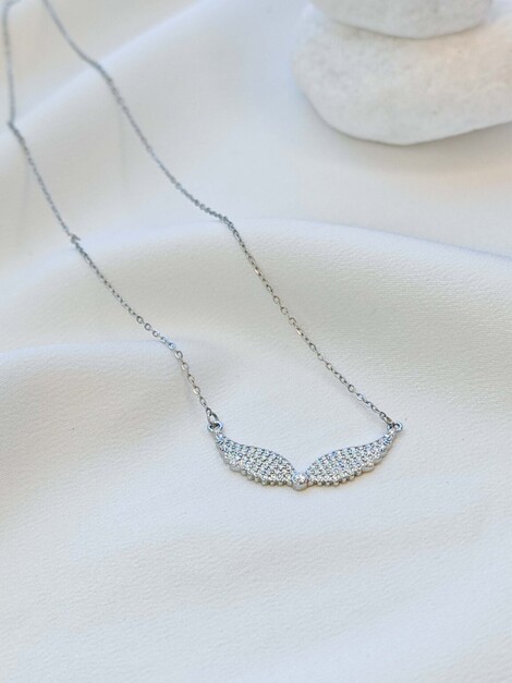 Angel silver necklace