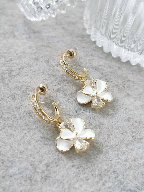 Spring stainless steel earrings
