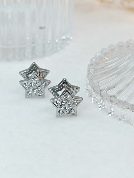 Shinny stars stainless steel hoops