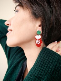 Santa gloves earrings