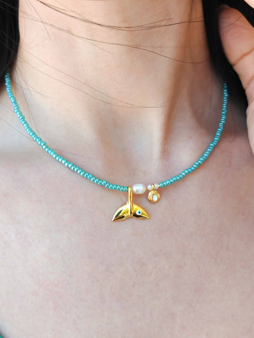 Aqua necklace