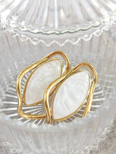Pure White stainless steel earrings