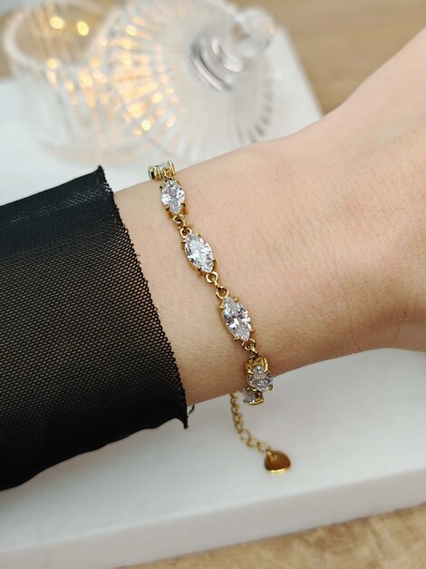 Sparkle stainless steel bracelet