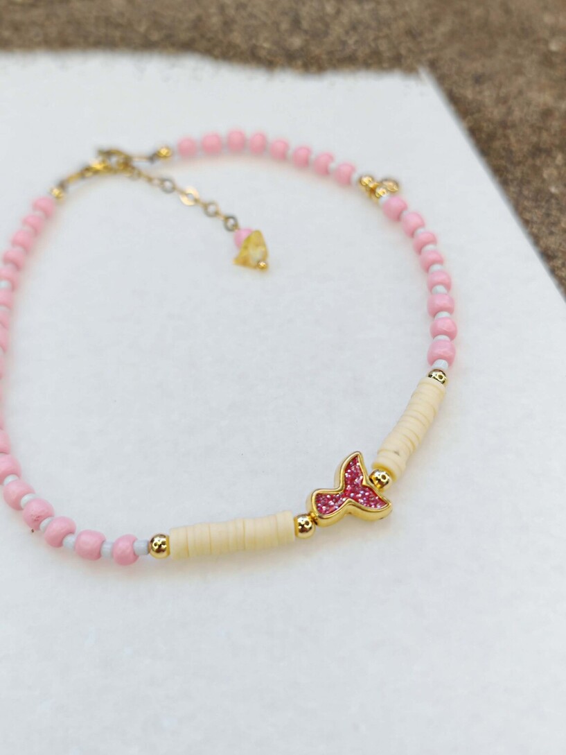 Pink candy anklet 