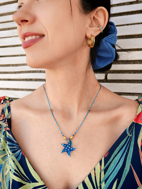 Murano starfhish necklace