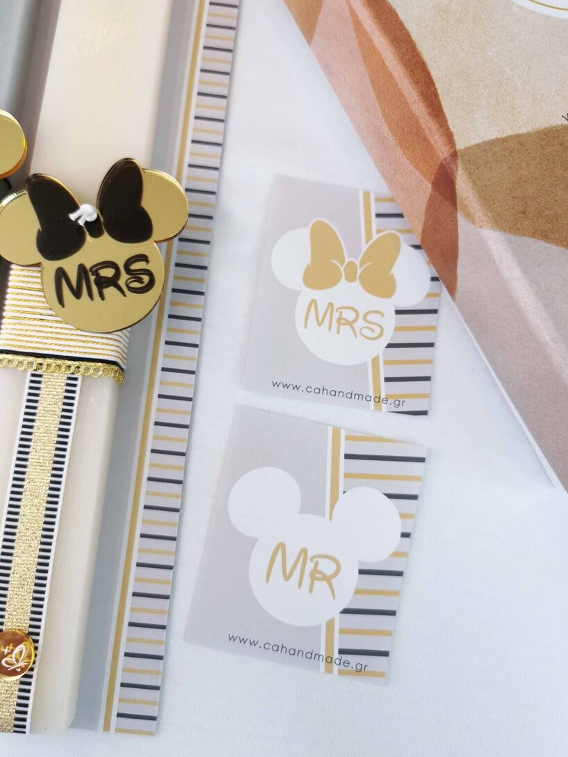 Mr & Mrs σετ Λαμπάδες