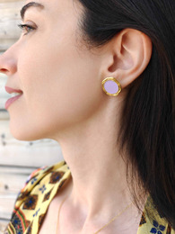 Violet stainless steel earrings