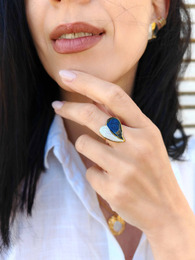 Black & White stainless steel ring