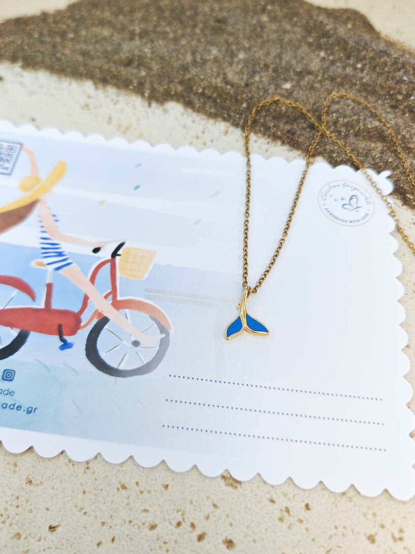 Blue mermaid necklace 