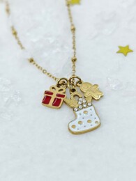 Santa boot necklace