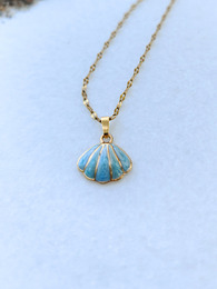 Seashell stainless steel necklace