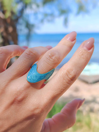 Wave stainless steel ring
