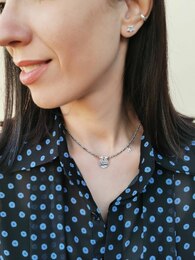 Luck silver necklace