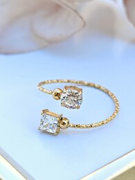 Glam stainless steel ring