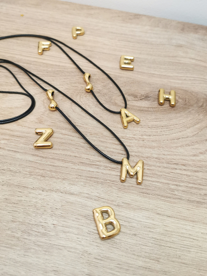 Balloon monogram necklace