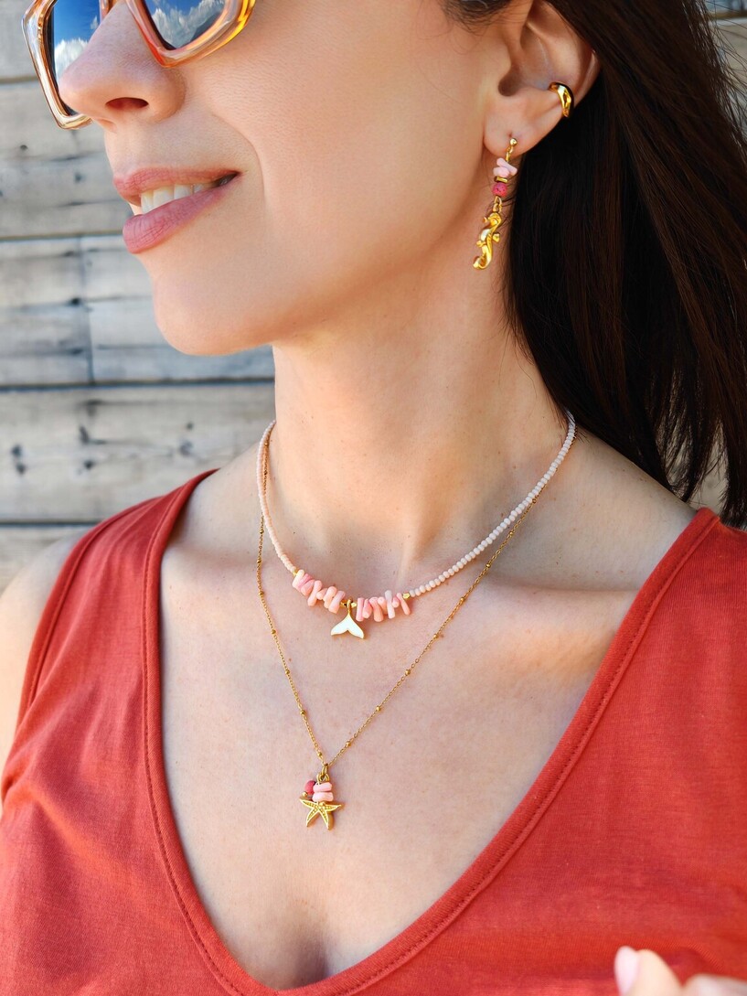 White mermaid necklace