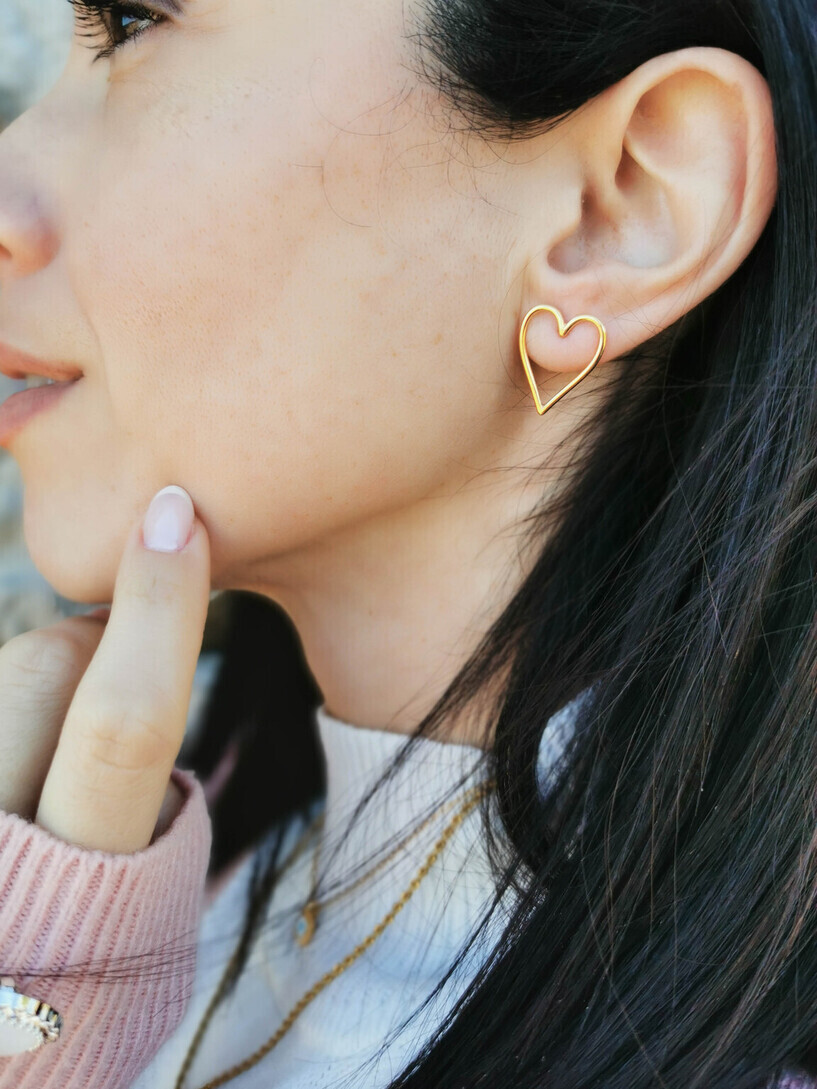 Big heart earrings