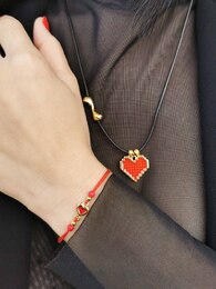Pixel heart necklace