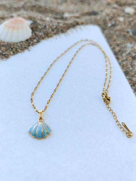 Seashell stainless steel necklace