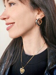 Duet stainless steel earrings