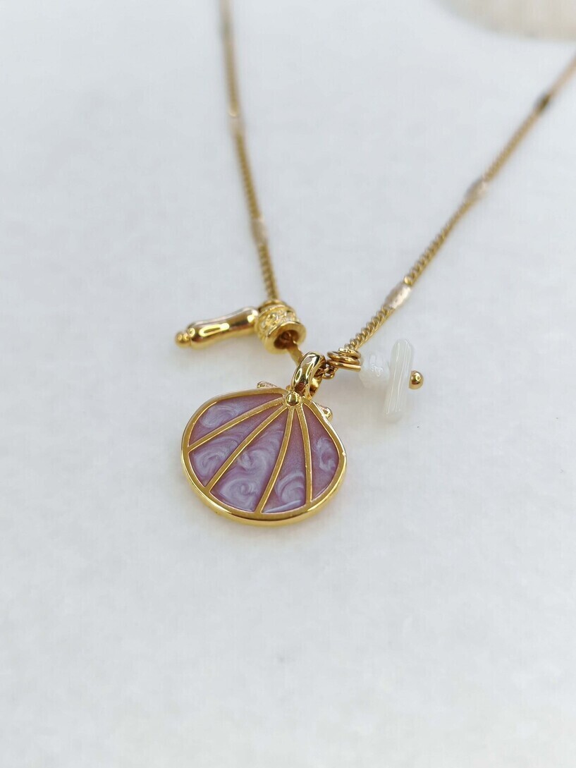 Purple shell necklace