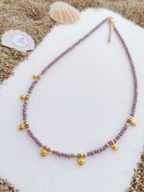 Purple shells necklace