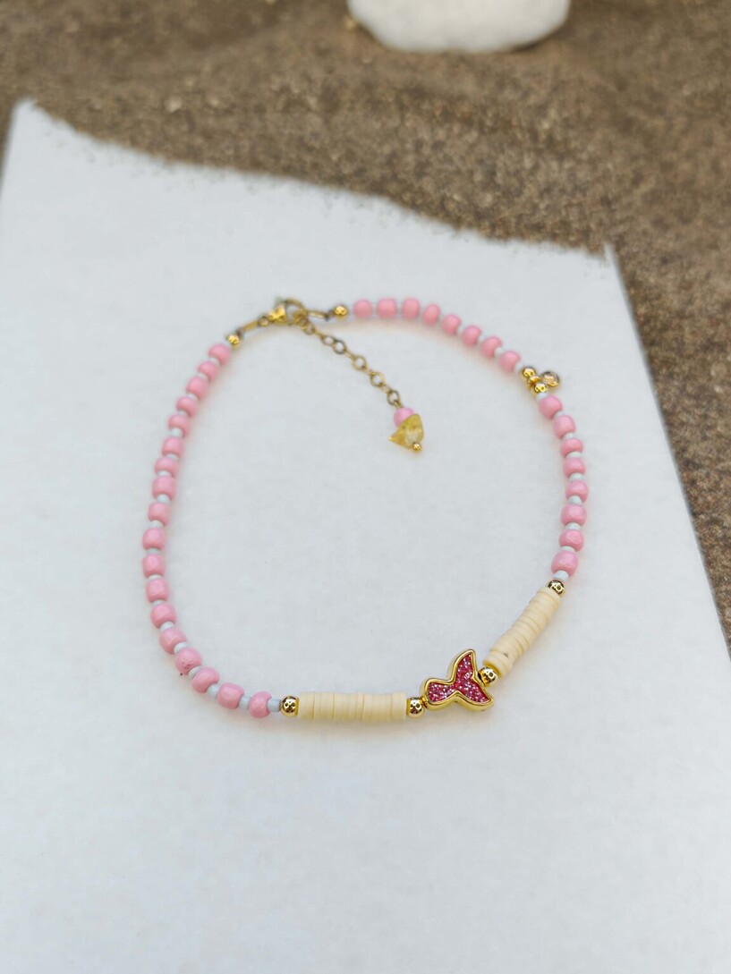 Pink candy anklet 